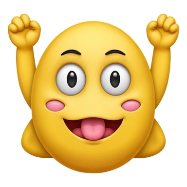 Roll eyes emoji with arms crossed and tongue up  sticker