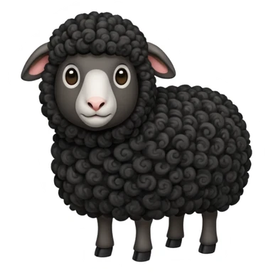 Black sheep emoji sticker