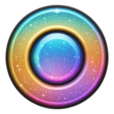 Glitter inner circle sticker