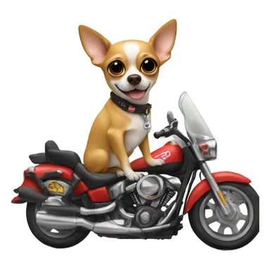 Chihuahua on a motorcycle  sticker