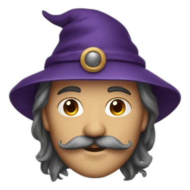 Une sorcière avec moustache  sticker