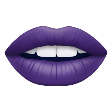blue lipstick sticker