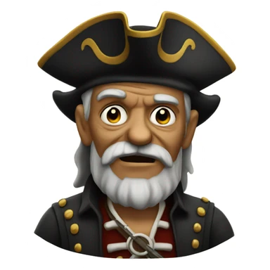 old one-eyed pirate sticker