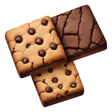 One cookie and one brownie sticker