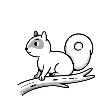 Squirrel sticker