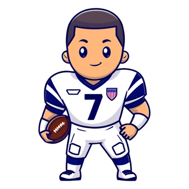 Cristiano Ronaldo as an American football player sticker