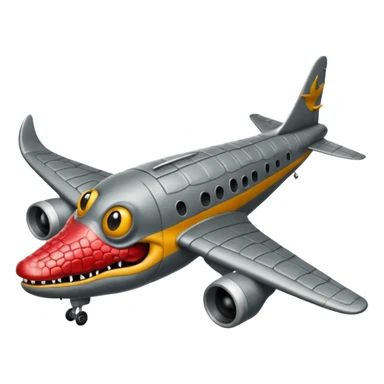 No pero un avions com cara de cocodrillo  i el cuerpo gris sticker