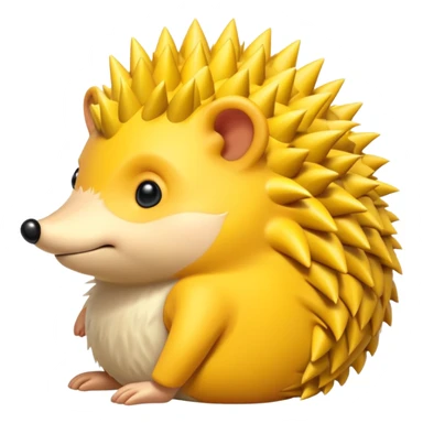 yellow hedgehog groom sticker