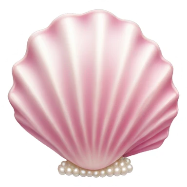Pink shell with pearl inside sticker