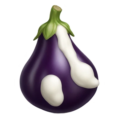 eggplant with white stuff on it sticker