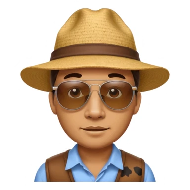 cow on top of man sticker