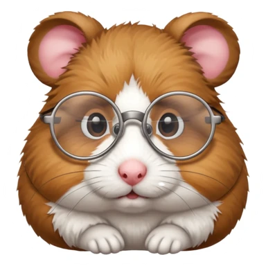 HAMSTER WITH GLASSES sticker