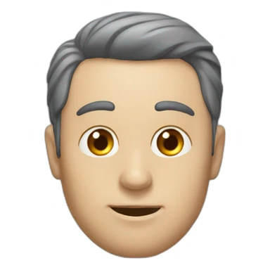 un homme mi-chauve avec des yeux de chouette sticker