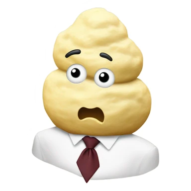 Mashed potatoes wearing a tie sticker