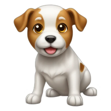 Chien sur vache sticker