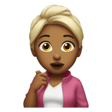 Nadia blowing a kiss sticker