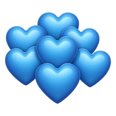 Blue hearts sticker