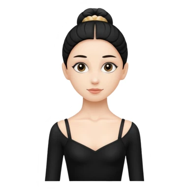 Ballet dancer, black clothes sticker