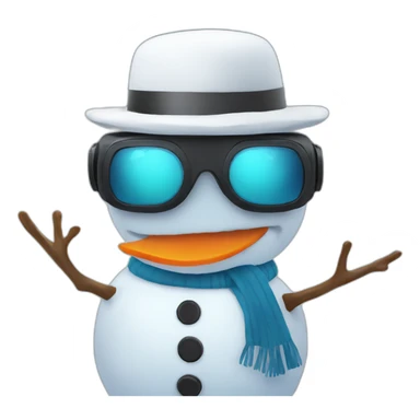 snowman in vr headset sticker