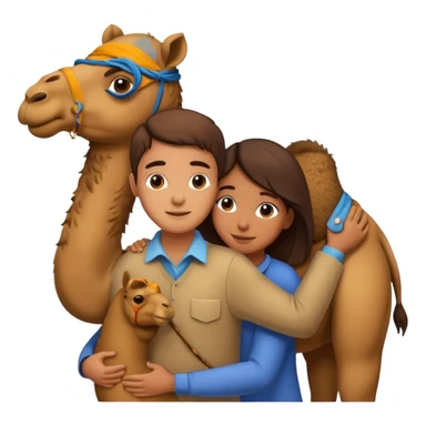 Camel hug sticker