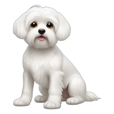 A WHITE MALTESE SMALL DOG CALLED SOUP sticker