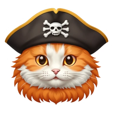 KUCING PAKAI TOPI BAJAK LAUT sticker