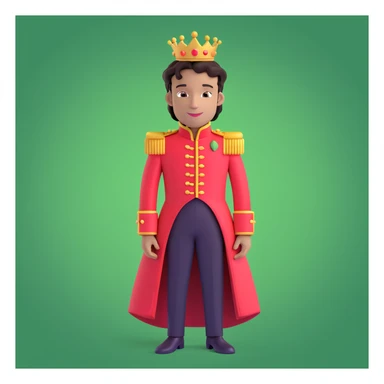 prince in red dress, royaqle background sticker