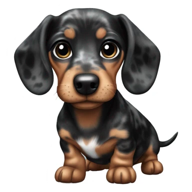 Black Merle mini dachshund  sticker