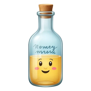 Cute Message on a bottle sticker