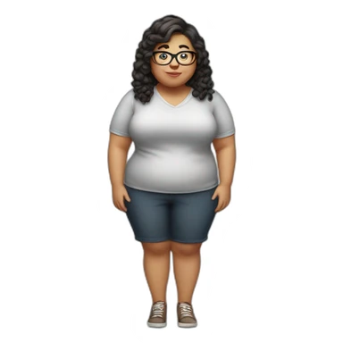 fat nerd girl sticker