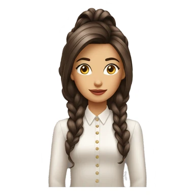 Mulher cabelo loiro longo café sticker