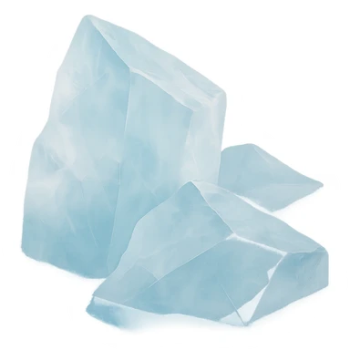 aesthetic ice, transparent, subtle gradients, artistic, serene atmosphere sticker