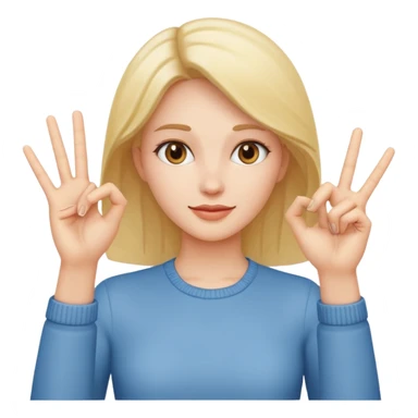 decision gesture women hands OK Signal sticker