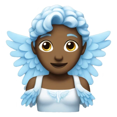 Blue with angel wings sticker