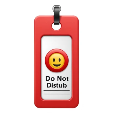 Do not disturb hotel door tag sticker