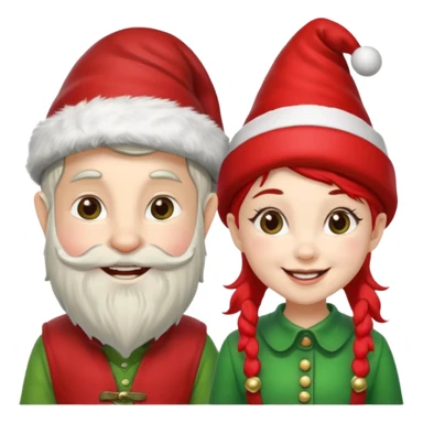 Gnomi natalizi maschio e femmina sticker