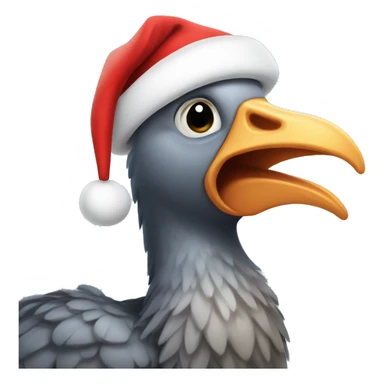 Dodo wearing Santa hat sticker