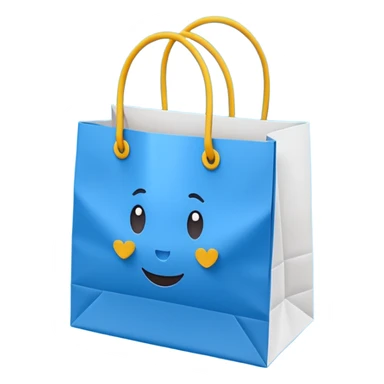 shopping bag blue sticker