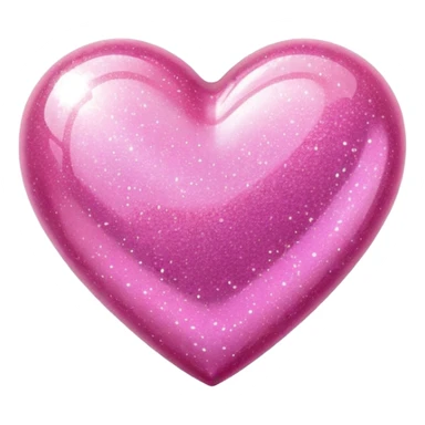 Pink glittery heart sticker