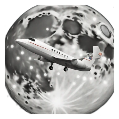 Flying To the moon sticker