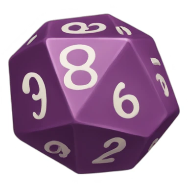 D20 dice sticker
