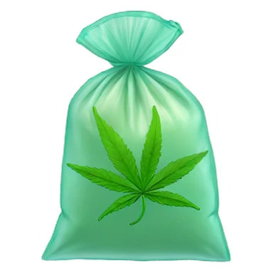weed in a baggie sticker