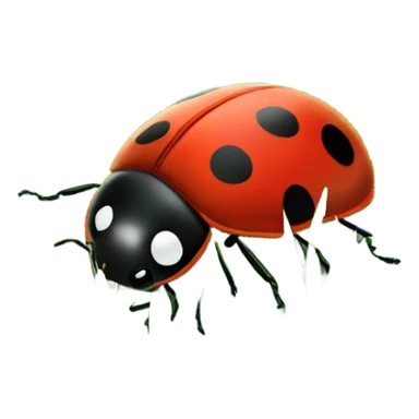 Ladybug crawling through grass sticker