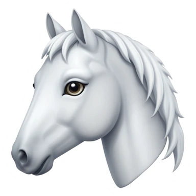 white horse face  sticker