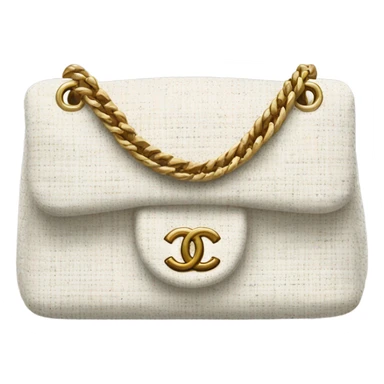 Tweed white chanel bag  sticker