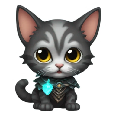 kitten necromancer sticker