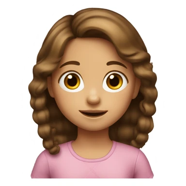 A little 5 year old girl with brown hair sticker