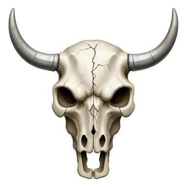 bull skull sticker