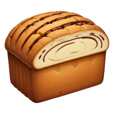 sweet bread sliced with cocoa lines inside sticker
