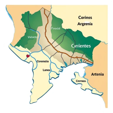mapa de la provincia de corrientes sticker